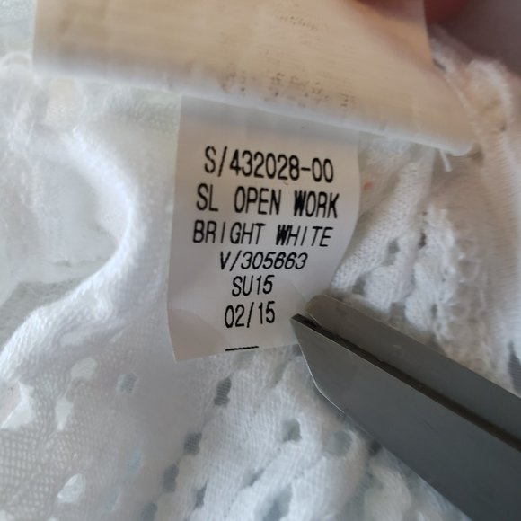 Old Navy Bright White Open Lace Tank Top, Size - S - Picture 7 of 7